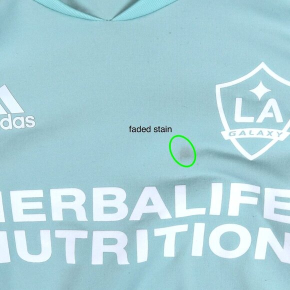 Men's Adidas Mint LA Galaxy Cold Ready Raglan Warmup Pullover Jacket (*1 flaw) S - Picture 6 of 7